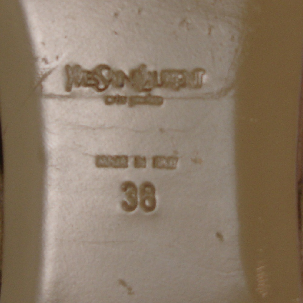 Ysl Yves Saint Laurent Flower 05 Python Sandals 38 - image 7